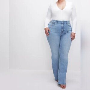 NWT Good American | Good Curve Bootcut Jeans in Light Wash - Size 22